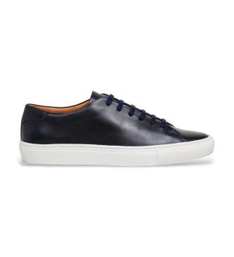 Hackett London para hombre. HMS200096 Zapatillas de piel Idol Derby marino (43), Plano, Cordones, Casual