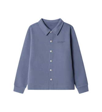 Hackett London para niño. HK5800028 Camiseta Interlock azul (2Años= 92cm), Casual, Algodón, Manga larga, moda infantil