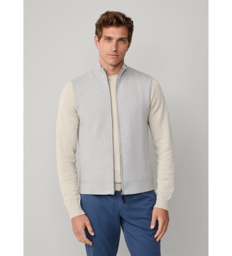 Hackett London para hombre. HM7000004 Chaleco Milano gris (S), Casual, Algodón