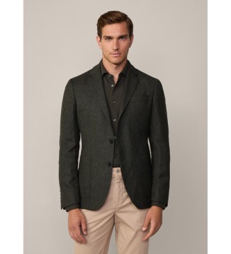 Hackett London para hombre. HM443434 Americana Multi Trim verde (38/32), Casual, Fiesta, Lana, Clásico, Manga larga