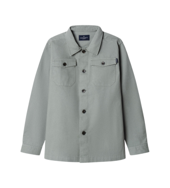 Hackett London para niño. HK3000015 Chaqueta Overshirt verde (7años= 122cm), Algodón, Clásico, moda infantil