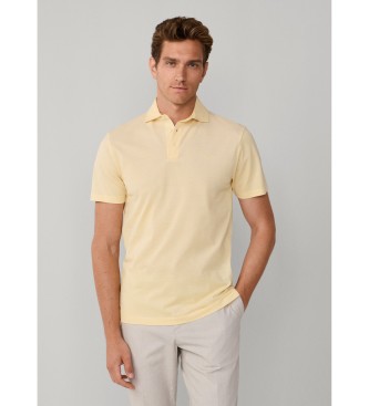 Hackett London para hombre. HM5600139 Polo piqué oxford fit clásico amarillo (M), Casual, Algodón, Manga corta