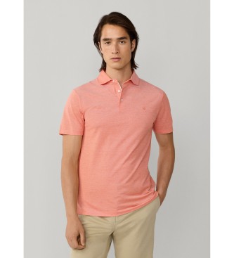 Hackett London para hombre. HM5600139 Polo piqué oxford fit clásico naranja (M), Casual, Algodón, Manga corta, Coral