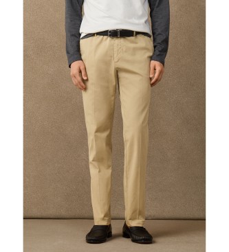 Hackett London para hombre. HM2100154 Pantalón chino Heritage Ken beige (31/32), Casual, Algodón, Clásico