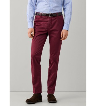 Hackett London Pantalón chino Kensington burdeos