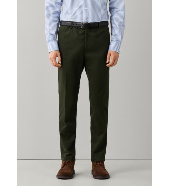 Hackett London Pantalón chino Kensington verde oscuro