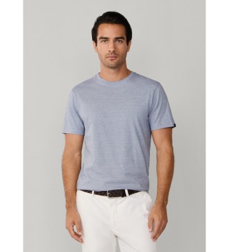 Hackett London para hombre. HM5000081 Camiseta Pin Stripe azul (XL), Casual, Algodón, Manga corta