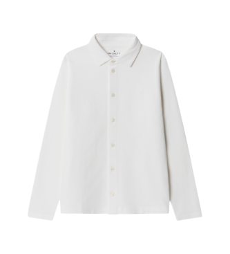 Hackett London para niño. HK5500005 Camisa Pique LS blanco (11años= 146cm), Algodón, Clásico, Manga larga, moda infantil