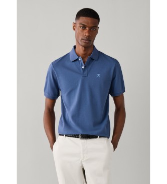 Hackett London para hombre. HM5600234 Polo Slim Fit Logo azul (L), Casual, Algodón, Manga corta