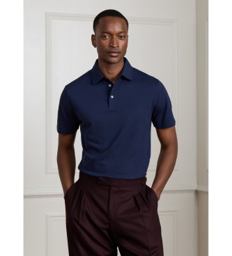 Hackett London para hombre. HM5600180 Polo Cotton Pique marino (L), Algodón, Clásico, Manga corta