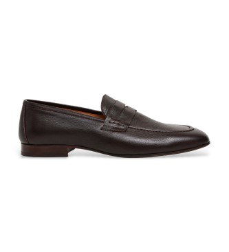 Hackett London para hombre. HMS200092 Zapatos de Piel Regal Saddle marrón oscuro (44), Plano, Ninguno, Casual, Fiesta, Clásico