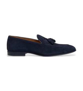 Hackett London para hombre. HMS200093 Zapatos de Piel Regal Tassel marino (44), Plano, Ante, Ninguno, Casual, Fiesta, Clásico