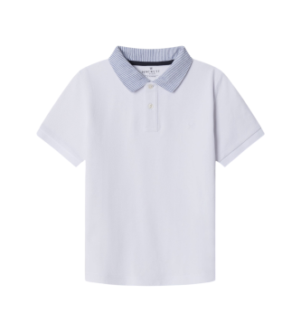Hackett London para niño. HK5600027 Polo Seersucker Optic blanco (9años= 134cm), Casual, Algodón, Clásico, Manga corta, moda infantil