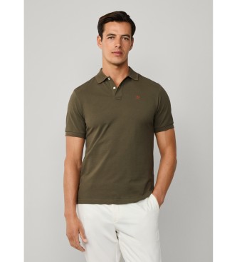 Hackett London para hombre. HM5600052 Polo Logo Slim Fit verde (L), Casual, Algodón, Manga corta