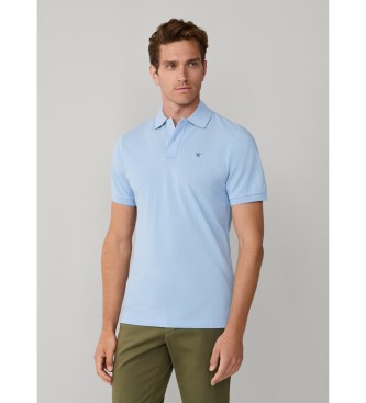 Hackett London para hombre. HM5600093 Polo piqué fit slim azul claro (XL), Casual, Algodón, Manga corta