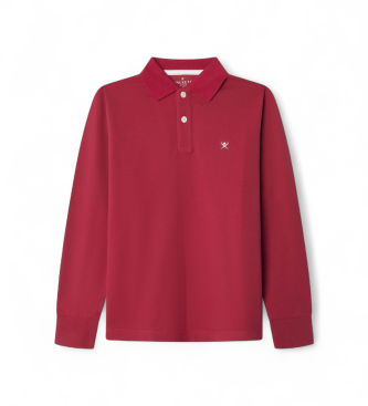 Hackett London para niño. HK5500001 Polo Small Logo rojo (9Años= 134cm), Casual, Algodón, Manga larga, moda infantil