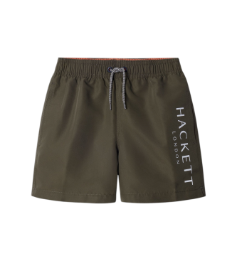 Hackett London para niño. HKB100001 Bañador Solid Verde (13Años= 157cm), Beachwear, Poliéster, moda infantil