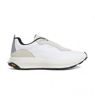 Hackett Londonvoor mannen. HMS21401 Studio Arrow leren schoenen wit (42), Leer, Plat, Veters, Casual