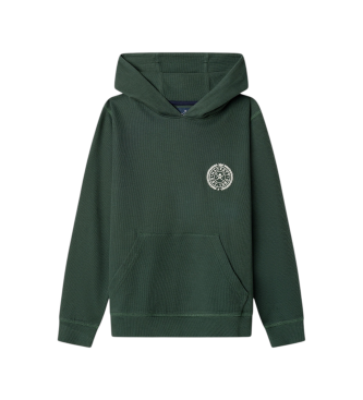 Hackett London Sudadera con capucha Rib verde (2años= 92cm)