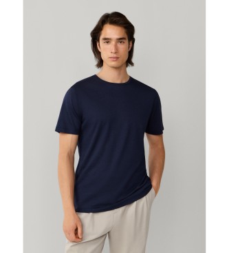 Hackett London para hombre. HM5000088 Camiseta de viaje fit clásico marino (XXL), Casual, Manga corta, Lyocell
