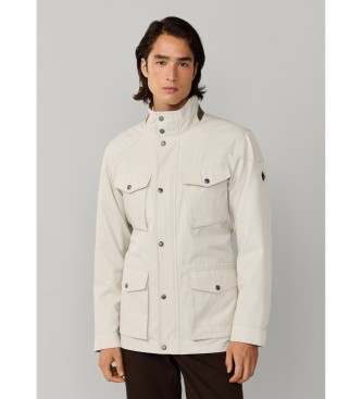 Hackett London para hombre. HM4000095 Chaqueta Unlined Velospeed beige (L), Casual, Poliéster