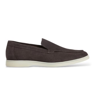 Hackett London mocasines de ante martin liso gris