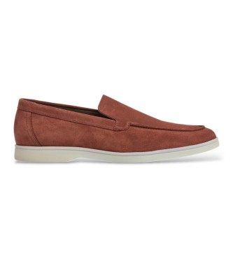 Hackett London mocasines de ante martin liso marrón claro