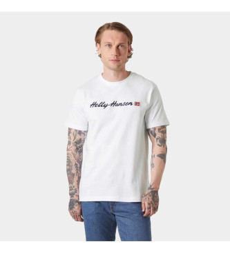 Helly Hansen para hombre. 54599 Camiseta Core Graphic T 2.0 blanco (S), Casual, Algodón, Manga corta