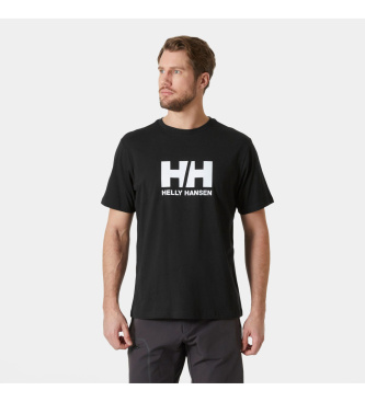 Helly Hansen para hombre. 54596 Camiseta Logo 3.0 negro (XL), Casual, Algodón, Manga corta