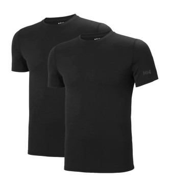 Helly Hansen Para Hombre. 53618 Pack De 2 Camisetas En AlgodóN Negro (S), Casual, Homewear, Manga Corta-image