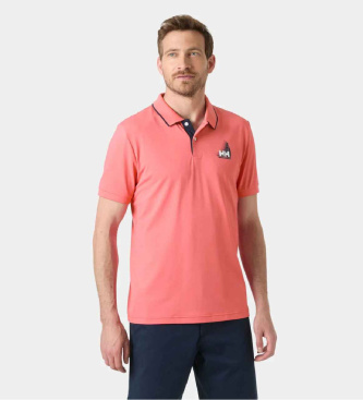 Helly Hansen para hombre. 34545 Polo Hp Figari rosa (L), Casual, Poliamida, Manga corta