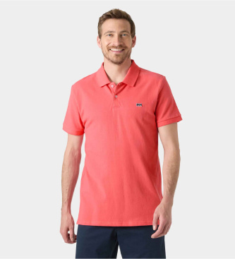 Helly Hansen para hombre. 54543 Polo Hudson rojo (S), Casual, Algodón, Manga corta