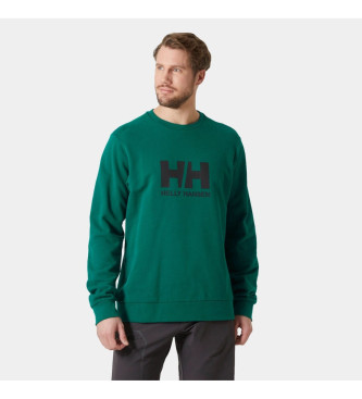 Sudadera Logo Crew 2.0 verde (S), Casual, Manga larga, Algodón Orgánico, Sostenible, Helly Hansen outlet 202