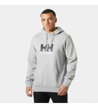 Helly Hansen para hombre. 54582 Sudadera Logo gris (M), Casual, Deportivo, Algodón, Multideporte