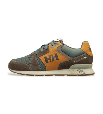 Helly Hansen para hombre. 11994 Zapatillas de Piel Anakin marrón (42), Plano, Cordones, Casual