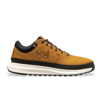 Helly Hansen para hombre. 11991 Zapatillas de piel Beckett marrón (41), Plano, Cordones, Casual