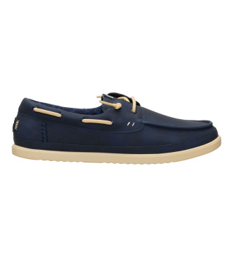 HeyDude para hombre. HD45139 Zapatillas Harbor Lo Classic marino (44), Tela, Plano, Cordones, Casual
