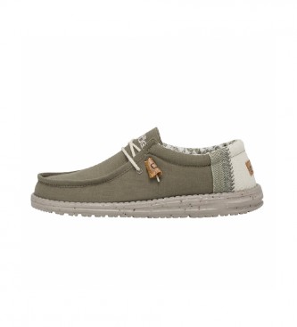 HeyDude para homem. Wally Linen CalÃ§ado verde natural HeyDude