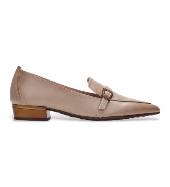 Hispanitas para mujer. HI265141 Bailarinas de Piel Ginebra taupe (36), Plano, Ninguno, Casual