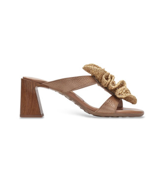 Hispanitas para mujer. HV264817 Sandalias de Piel Natural marrón (39), 5 a 8cm, Ninguno, Casual