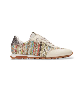 Hispanitas para mujer. RHV264596 Zapatillas de Piel Retro beige (41), Plano, Cordones, Casual