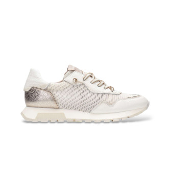 Hispanitas para mujer. HV264825 Zapatillas de Piel Boleromet blanco roto (41), Plano, Cordones, Casual