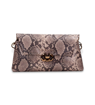 Hispanitas para mujer. BI254157 Bolso Covent beige (35), Casual, Animal print, Poliuretano
