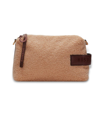 Hispanitas para mujer. BI254151 Bolso Grained marrón (35), Casual, Poliuretano
