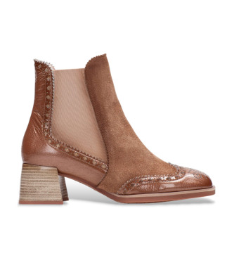 Hispanitas para mujer. HI243588 Botines de Piel Almond marrón (41), 3 a 5cm, Ninguno, Casual