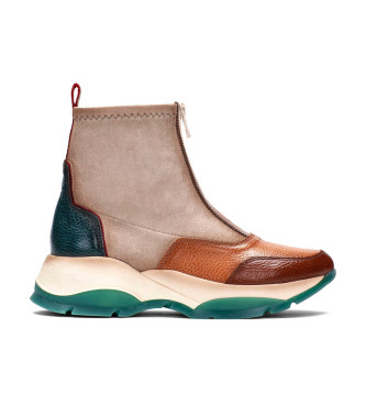 Hispanitas para mujer. CHI222202 Botines de Piel Andes marrón (36), 3 a 5cm, Cremallera, Casual