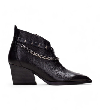 Hispanitas para mujer. HI243597 Botines de Piel Sidney negro (36), 5 a 8cm, Cremallera, Casual