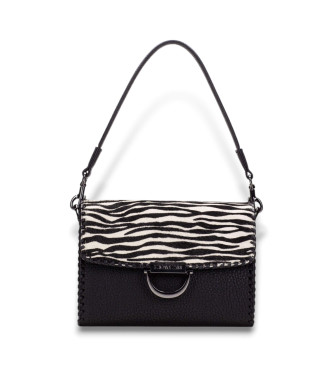 Hispanitas para mujer. BI254407 Bolso Hair Zebra negro (35), Casual, Poliuretano