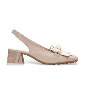 Hispanitas para mujer. HV253945 Sandalias de Piel Hanoi beige (40), 3 a 5cm, Ninguno, Casual