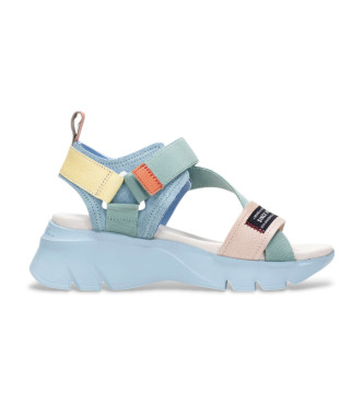 Hispanitas para mujer. HV254007 Sandalias de Piel Dakar azul (40), 3 a 5cm, Velcro, Casual